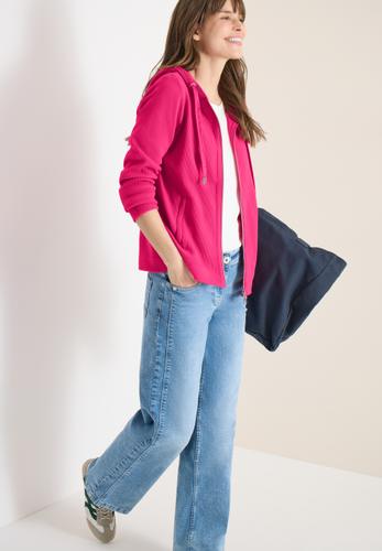 Langarm Jacke mit Kapuze und Taschen L - Beetroot Pink