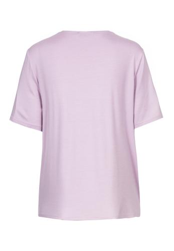 Blusenshirt NOS mit eleganter Falte 40 - Tangerine