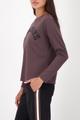 Langarmshirt mit Strassakzenten 42 - Brownie