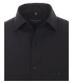 Popeline Hemd Halbarm uni 008530 40 Modern Fit - Schwarz