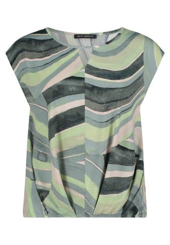 Blusenshirt 38 Figurumspielend - Mint/Green