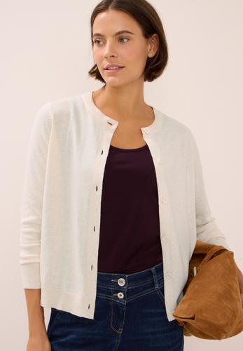 Strickjacke mit Knopfleiste L - Oat Milk Beige Melange