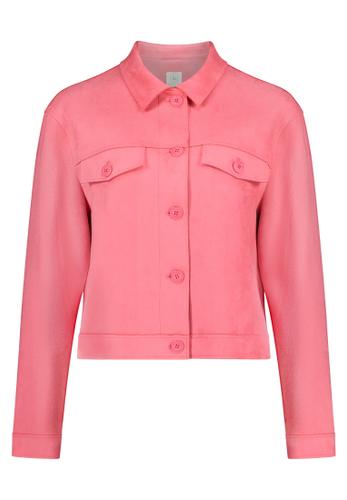 Kunstleder-Jacke 44 Lässig - Pink Lemonade
