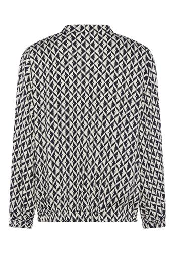 Blouson NOS mit elastischem Bund 40 - Ink/ecru