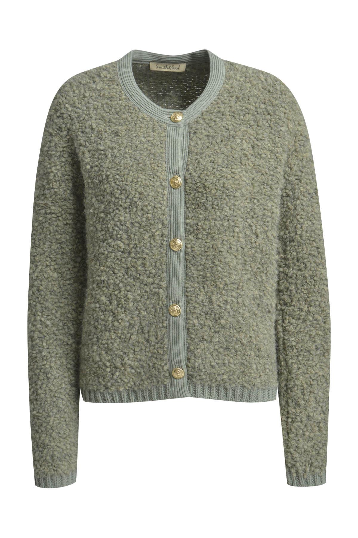 Bouclé Cardigan XL - Khaki