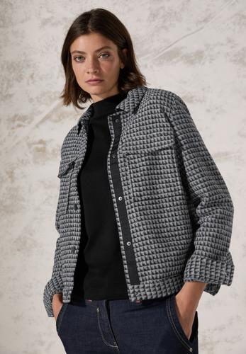 Kurze Jaquard Jacke XL - Black