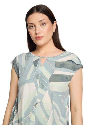 Blusenshirt 38 Figurumspielend - Mint/Green
