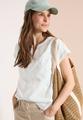 Dropped Shoulder Bluse mit Embroidery L - Vanilla White