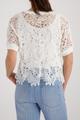 Pullover mit Spitzenmuster 36 - Cream