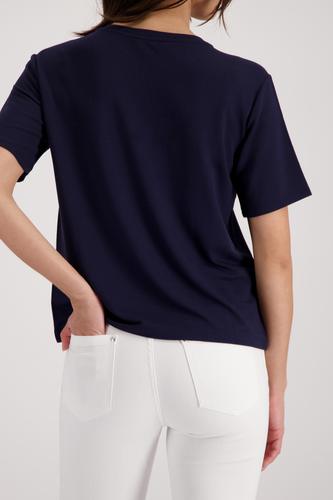 T-Shirt mit Schmuckdetails 36 - Marine
