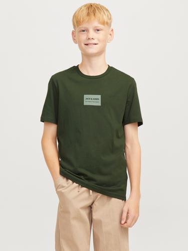 JJHAKKAI TEE SS CREW NECK JNR 176 Locker geschnitten - Kombu Green