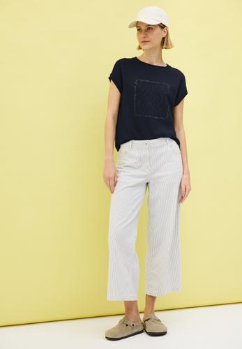 Shirt mit Glitzer-Print S - Universal Blue