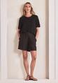 Shorts aus Leinen mit Paperbag-Bund