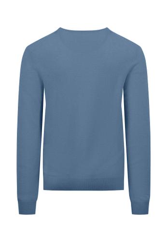 O-Neck, Merino Cashmere XXL Casual Fit - Cloud Blue