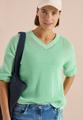 Kurzarm Pullover im Crochet-Look L - Juicy Lime
