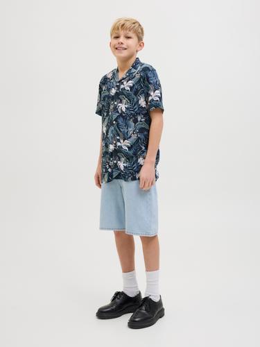 JJITONY JJORIGINAL SHORTS SQ 738 JNR 140 Locker geschnitten - Blue Denim