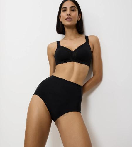 Becca Extra High + Cotton Panty 85 - Schwarz