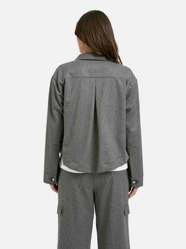 Flanell Cargo Jacket L - Grey Melange