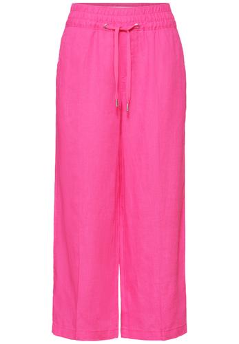 Wide Leg Hose im Loose Fit aus Leinen 42/7/8 Hosen - Magenta Dream