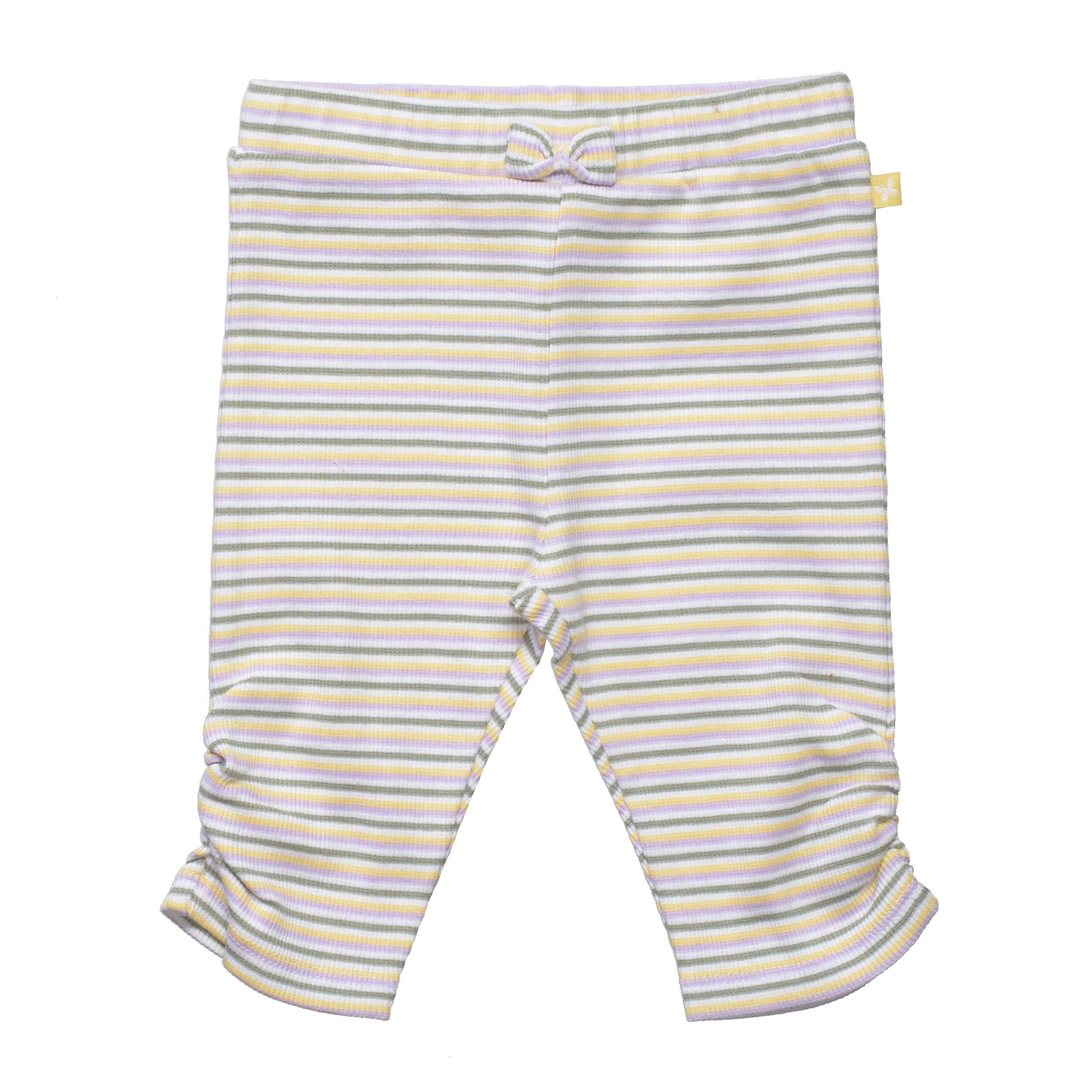 Capri-Leggings in feinem Ripp-Design 68 bequem - Multicol.str.