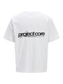 JCOUNION BACK PRINT TEE SS CREW NE JNR 152 Locker geschnitten - Bright White