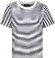 T-Shirt mit Struktur 36 - Marine Ringel