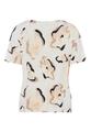 T-Shirt NOS mit Blumenprint-Design 48 - Peach/affogato/ecru/cream/schwarz