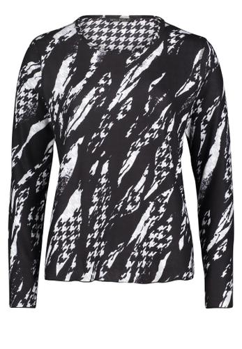 Sweatshirt 44 Figurumspielend - Schwarz/weiß