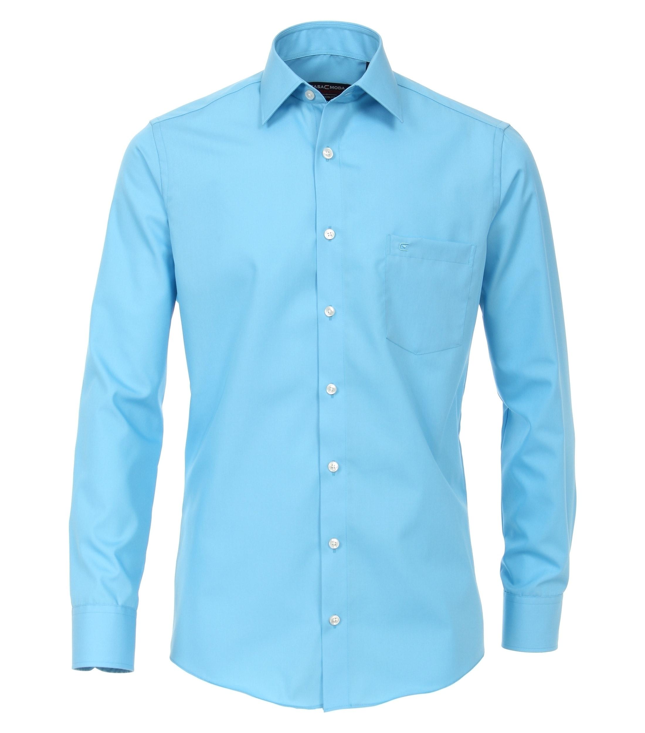 Popeline Hemd uninah 006550 44 Modern Fit - Aqua Bis Petrol