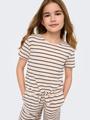 KOGJANA SS STRIPED KNOT TOP JRS 134/140 Normal geschnitten - Tofu