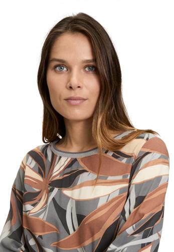 Schlupfbluse 44 Figurumspielend - Grey/brown