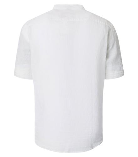 Leinenhemd XXL Casual Fit Short - Weiß
