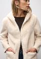 Fake Fur Mantel mit Kapuze