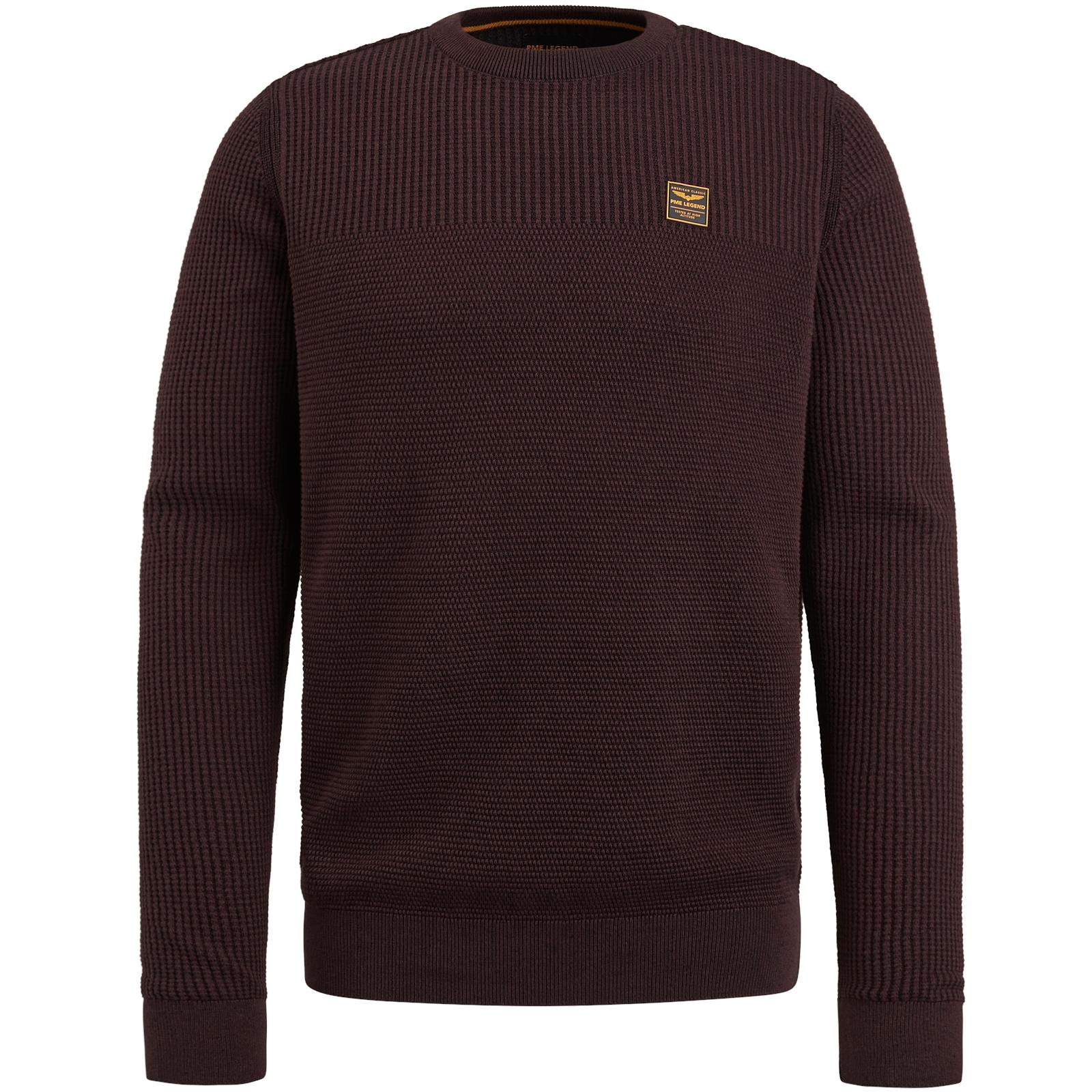 Crewneck cotton plated M Regular Fit - Fudge