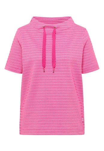 Shirt mit Funnel Neck im Two-Tone-Look