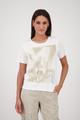T-Shirt mit Fotoprint und Strasssteinen 46 - Cream