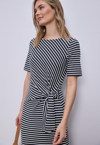 Midi-Kleid mit Knotendetail 34 - Shadowed Navy