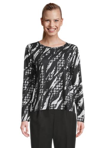 Sweatshirt 44 Figurumspielend - Schwarz/weiß