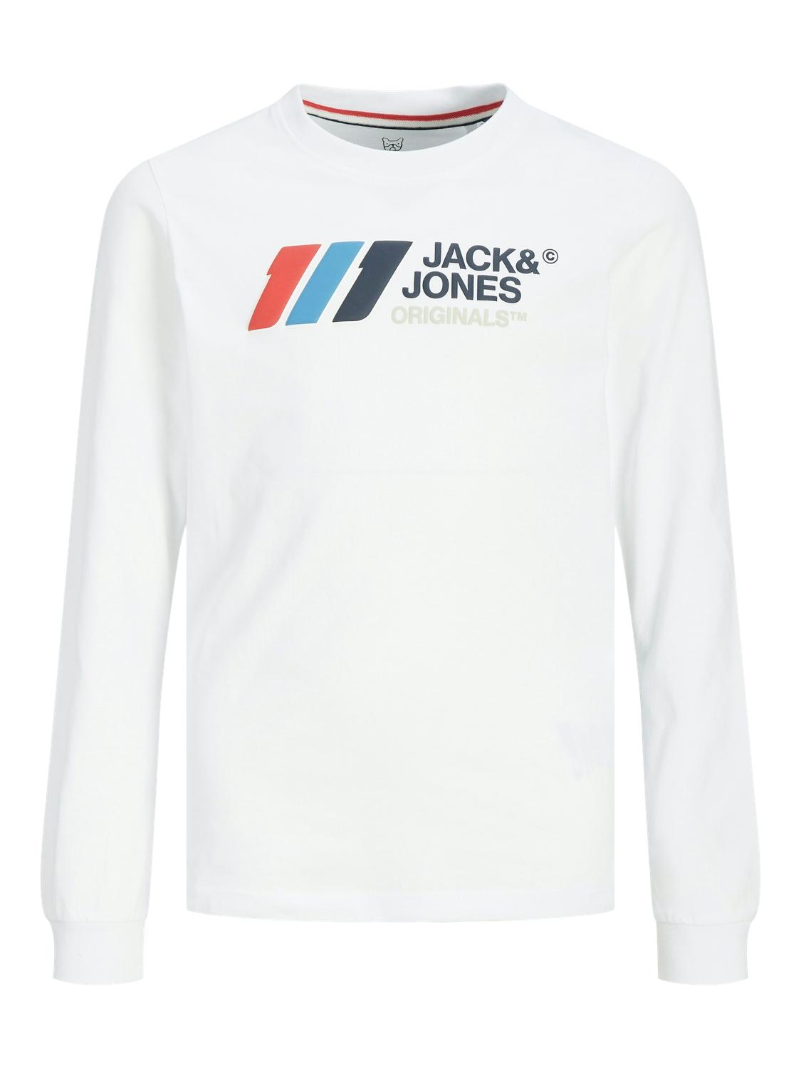 JORSLOPE TEE LS CREW NECK JNR 176 Normal geschnitten - Bright White
