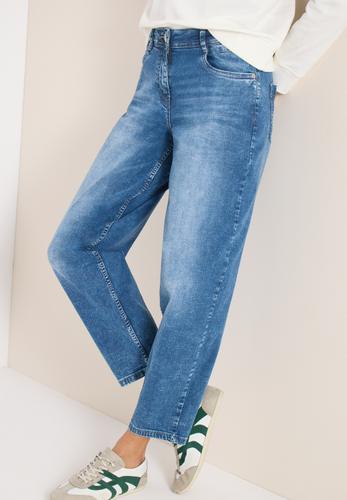 High Waist Barrel Leg Jeans im Loose Fit 32/28 - Mid Blue Wash
