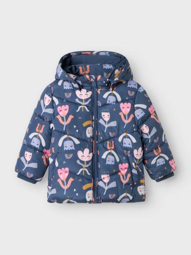 NMFMAY PUFFER JACKET AOP1 110 - Vintage Indigo