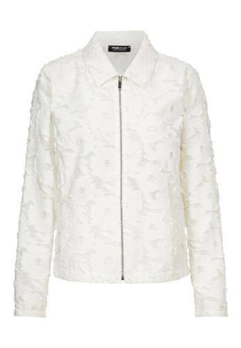 Leichtjacke SEASIDE BLOOM mit Reißverschluss-Detail 42 - Ecru