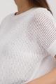 Ajour-Strickpullover mit Strasssteinen