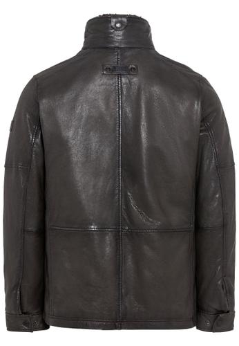 Leder Blouson mit Stehkragen 56 Regular Fit - Dark Choclate