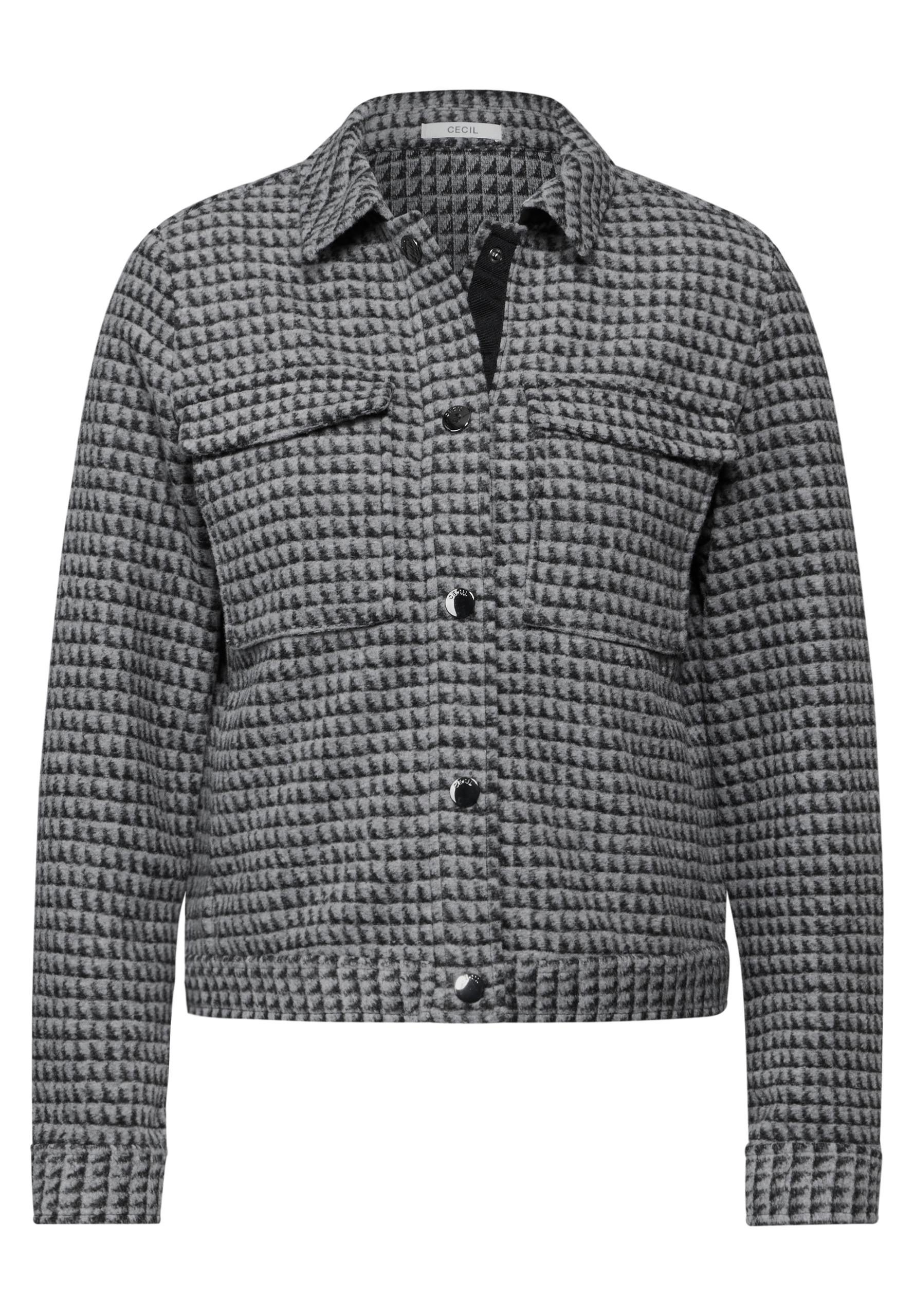 Kurze Jaquard Jacke XL - Black
