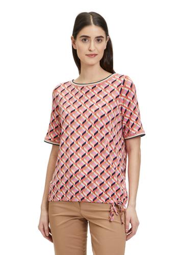 Casual-Shirt 46 Figurumspielend - Red/beige