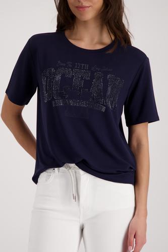 T-Shirt mit Schmuckdetails 36 - Marine
