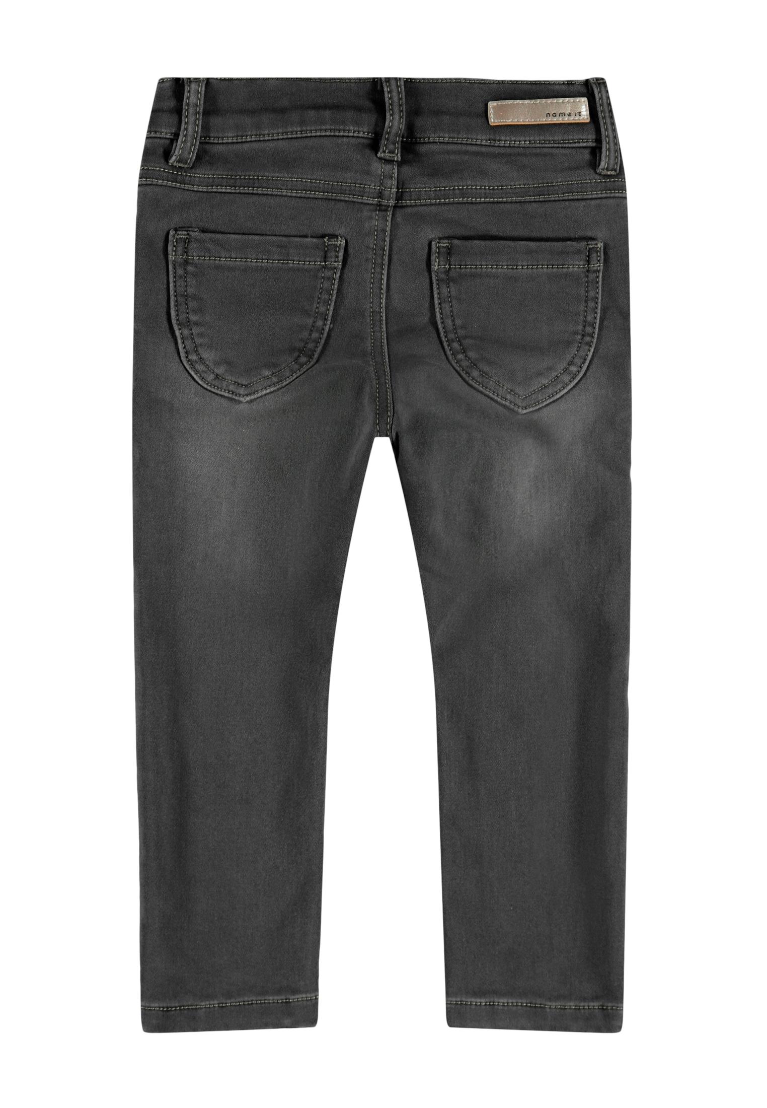 NMFSALLI DNMBATIMIAN 5555 FLEECE PANT 110 Slim Fit - Medium Grey Denim