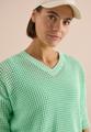 Kurzarm Pullover im Crochet-Look L - Juicy Lime