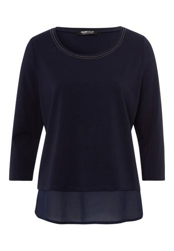 Shirt ELEMENTS mit Chiffon-Saum 40 - Ink
